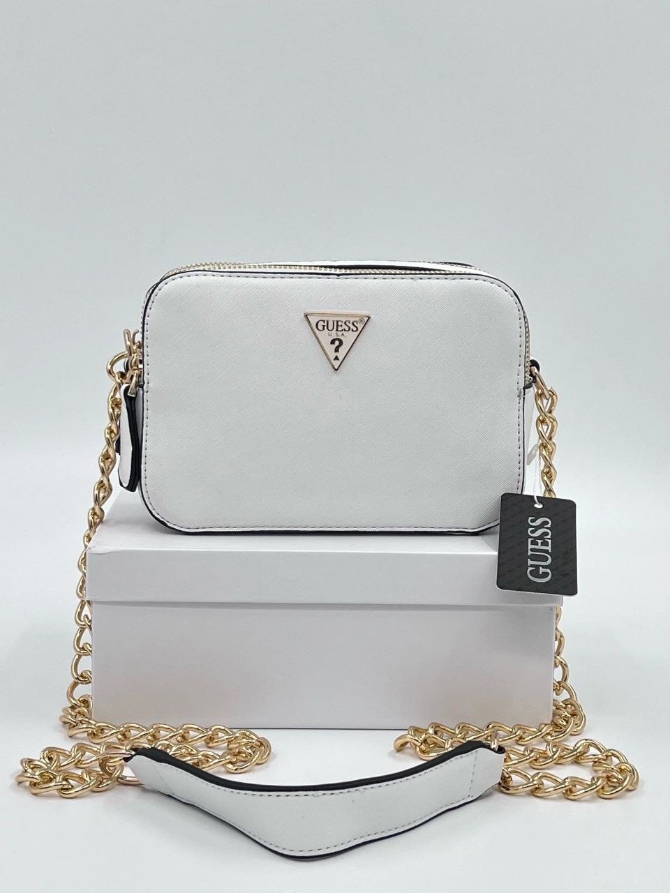 сумка белая guess,сумка guess,guess сумка на плечо,guess сумка на плечо кросс-боди,сумка кросс-боди женская guess hwzg7879140 белая