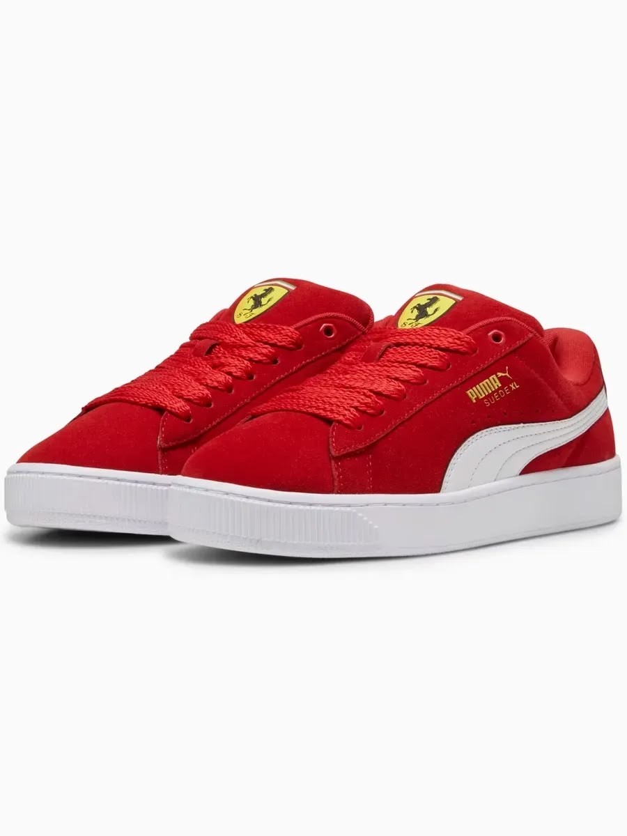 кроссовки puma scuderia ferrari,кеды пума феррари,,кроссовки puma suede xl цвет красный размер 42 eu,кроссовки puma