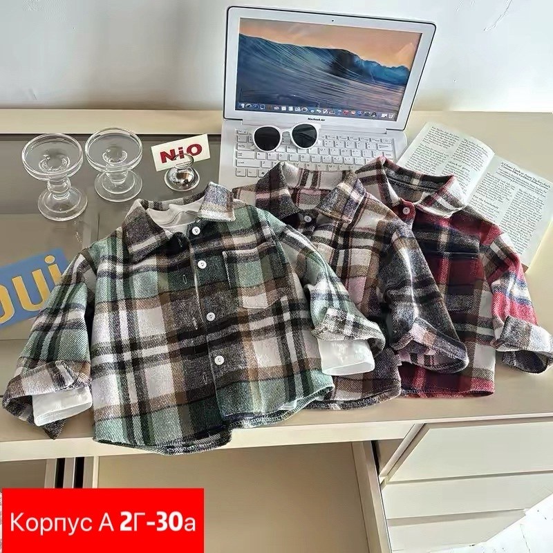 рубашка детская утепленная,рубашка в клетку,рубашка для мальчиков,рубашка теплая,рубашка теплая детская