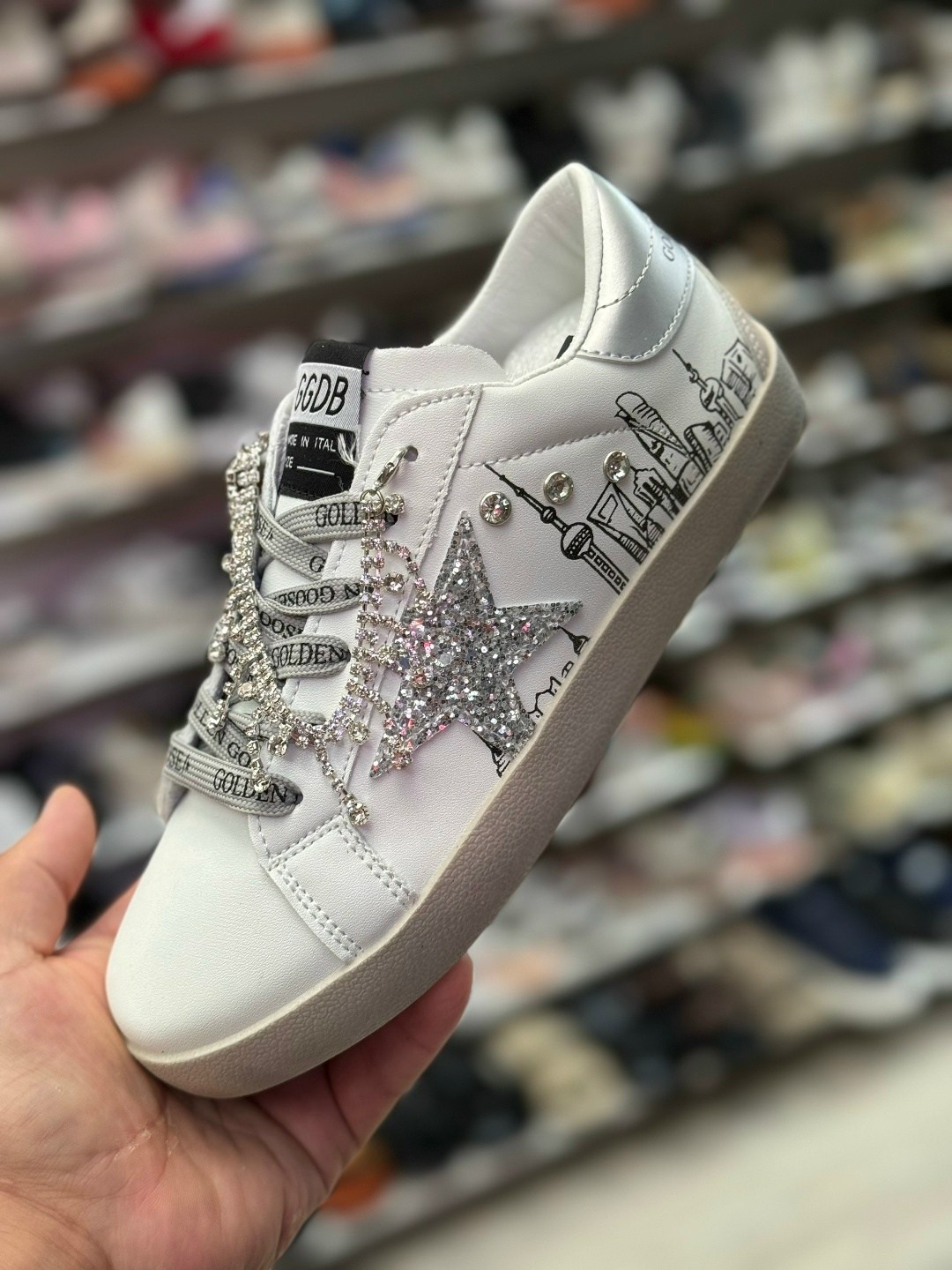 ,кеды golden goose superstar pink,golden goose sneakers,кеды со стразами golden goose,кеды