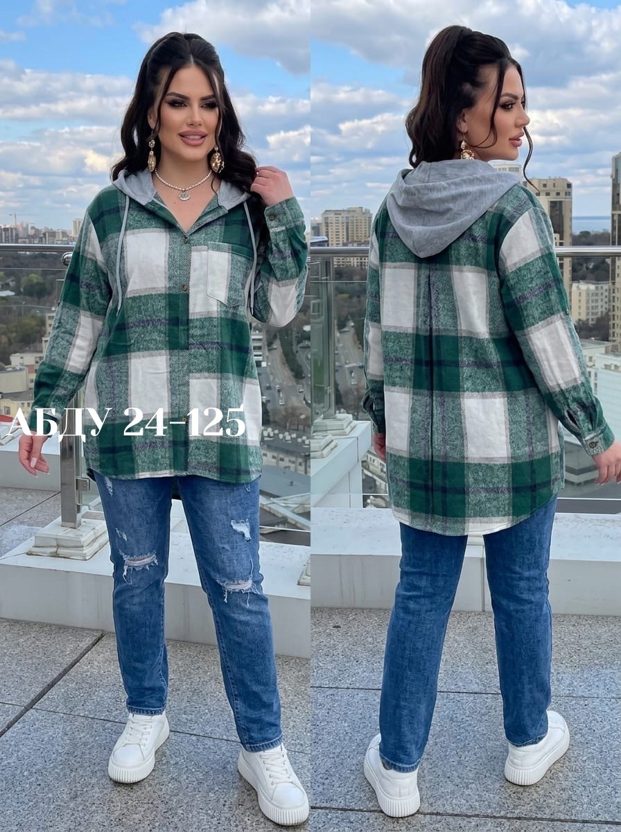 рубашка оверсайз теплая в клетку удлиненная amy store,рубашка с капюшоном,рубашка в клетку с капюшоном,женская рубашка в клетку с капюшоном,рубашка женская
