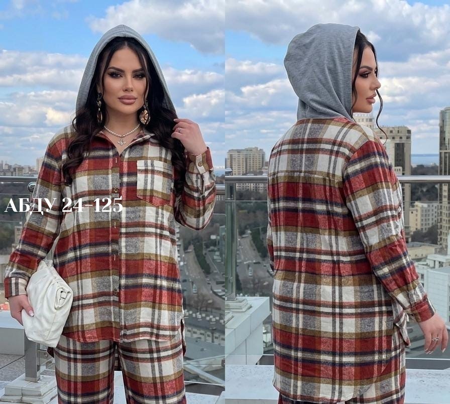 рубашка оверсайз теплая в клетку удлиненная amy store,рубашка с капюшоном,рубашка в клетку с капюшоном,женская рубашка в клетку с капюшоном,рубашка женская