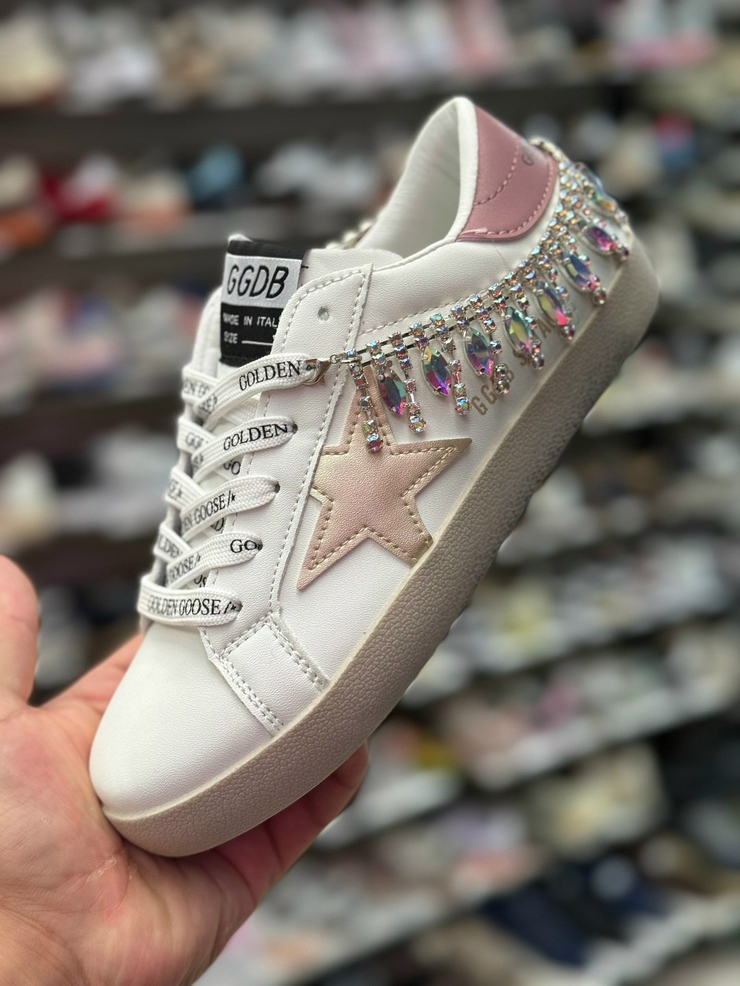,кеды golden goose superstar pink,golden goose sneakers,кеды со стразами golden goose,кеды