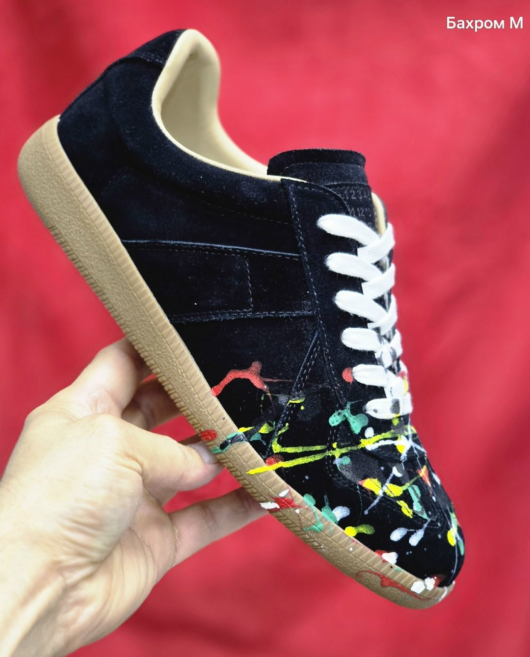 кроссовки maison margiela replica,бело-синие кроссовки replica maison margiela,,кроссовки maison margiela,кроссовки maison margiela replica 'paint splatter - white indigo'
