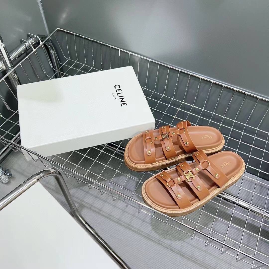 шлепки celine,обувь,женские сандалии,шлепанцы женские,кожаные шлепанцы