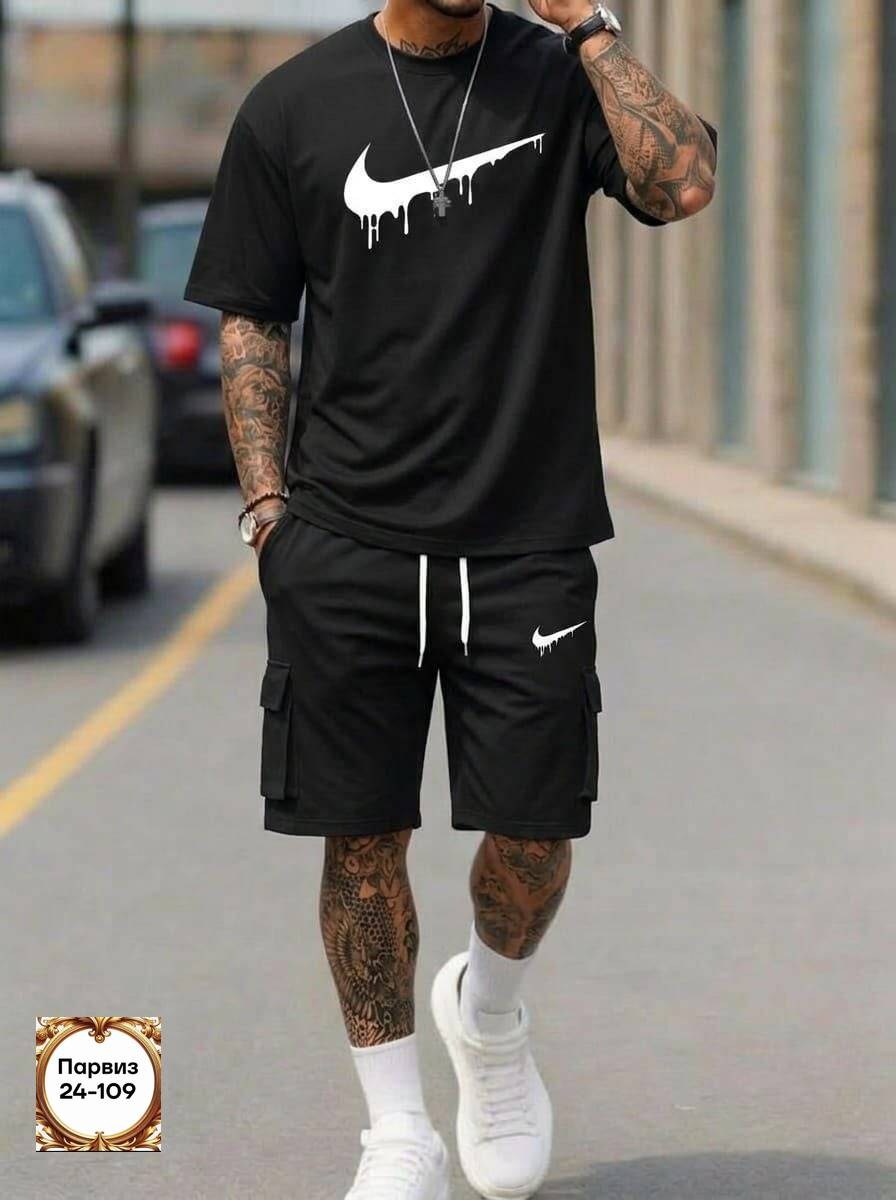 спортивный костюм с футболкой и шортами,спортивный костюм nike мужской,костюм спортивный мужской,костюм шорты с футболкой летний спортивный,футболка и шорты костюм