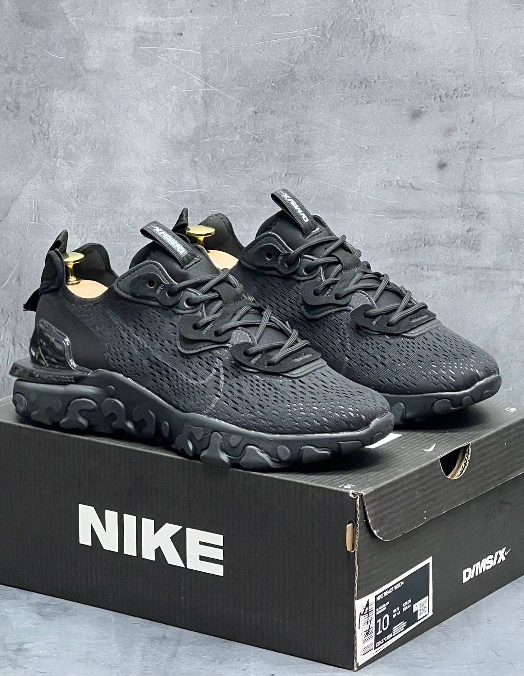 кроссовки nike react vision,черные кроссовки nike react vision,кроссовки nike react vision cd4373-004,кроссовки,nike react vision black