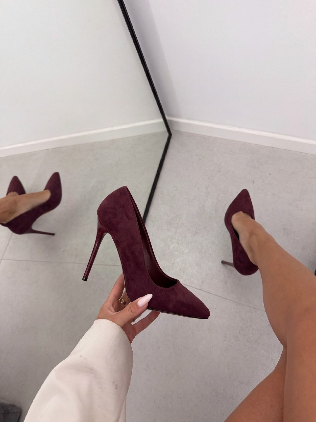 бордовые туфли на шпильке,туфли замшевые лодочки на каблуке s&m fashion group,бордовые туфли,туфли замшевые лодочки на каблуке,туфли лодочка