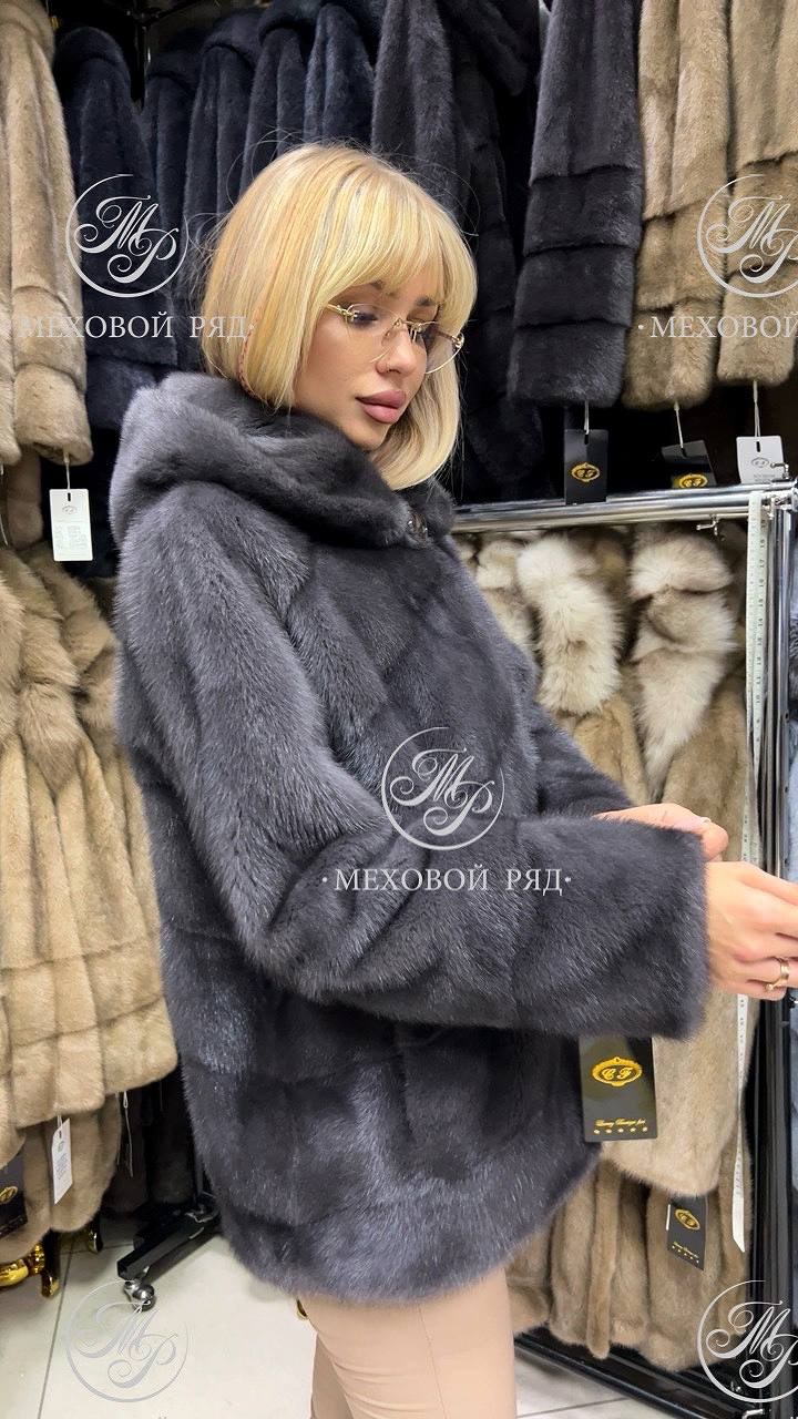 шубка из меха европейской норки с капюшоном,шуба норковая с капюшоном,скандинавская норка,шуба из меха импортной норки с капюшоном "оверсайз",шубка из меха европейской норки с капюшоном "оверсайз" в ц