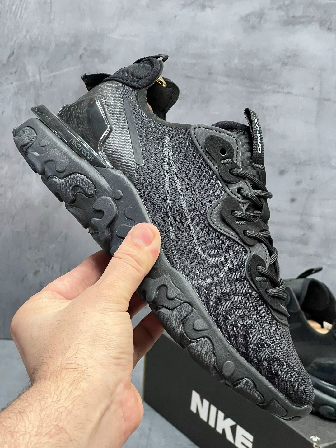 кроссовки nike react vision,черные кроссовки nike react vision,кроссовки nike react vision cd4373-004,кроссовки,nike react vision black