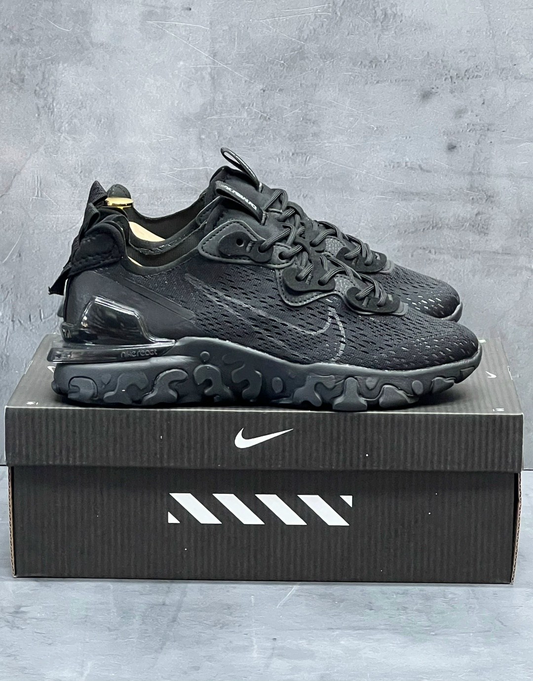 кроссовки nike react vision,черные кроссовки nike react vision,кроссовки nike react vision cd4373-004,кроссовки,nike react vision black