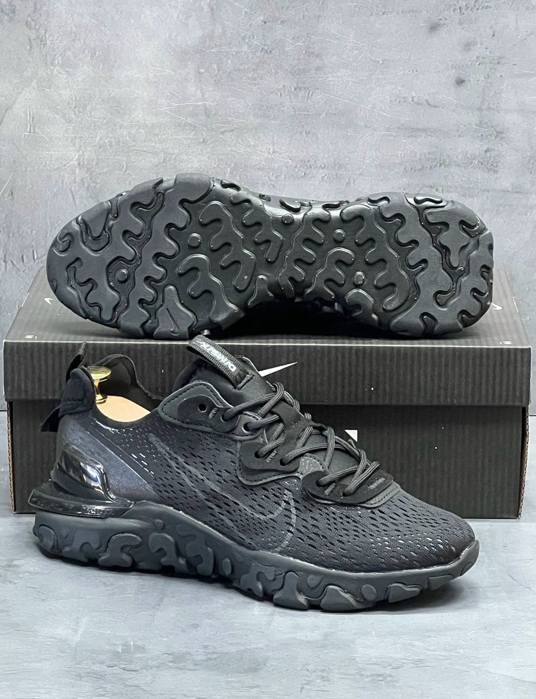 кроссовки nike react vision,черные кроссовки nike react vision,кроссовки nike react vision cd4373-004,кроссовки,nike react vision black