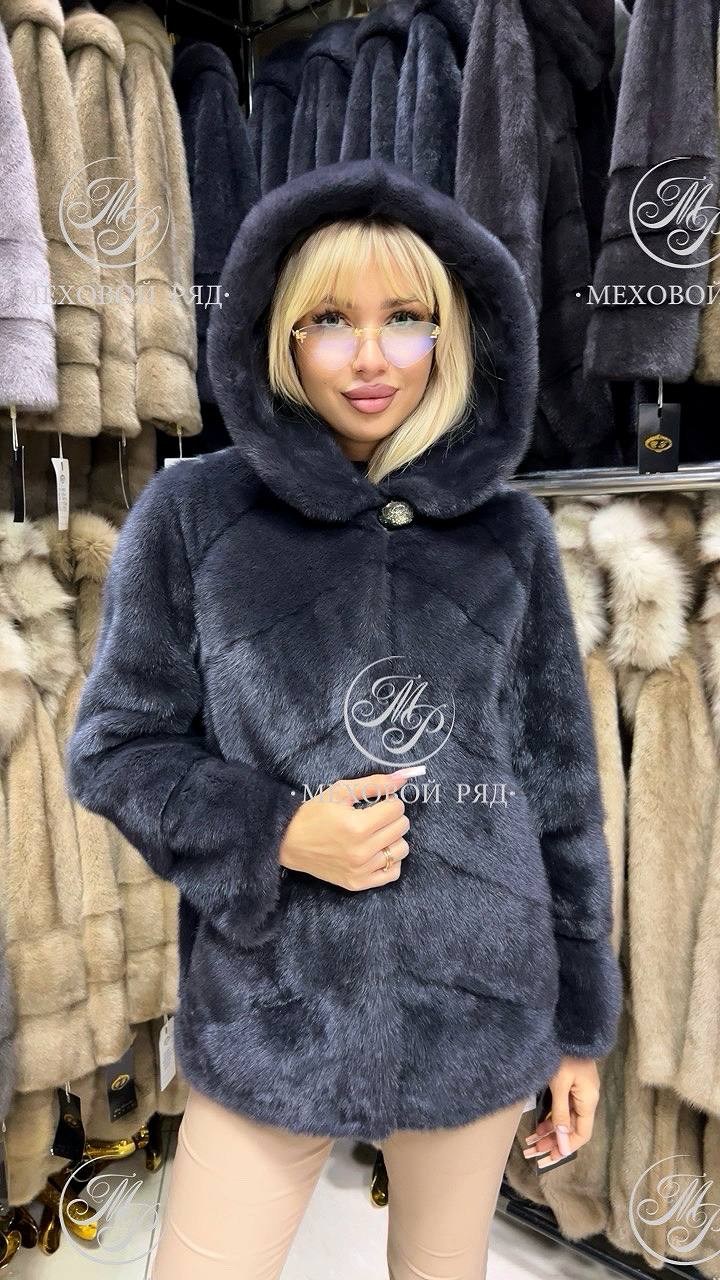 шубка из меха европейской норки с капюшоном трансформер,норковая шуба с капюшоном,шубка из меха норки с капюшоном,шуба норковая,короткая шуба из импортной норки с капюшоном