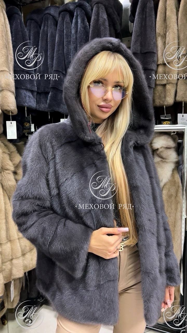 шубка из меха европейской норки с капюшоном,шуба норковая с капюшоном,скандинавская норка,шуба из меха импортной норки с капюшоном "оверсайз",шубка из меха европейской норки с капюшоном "оверсайз" в ц