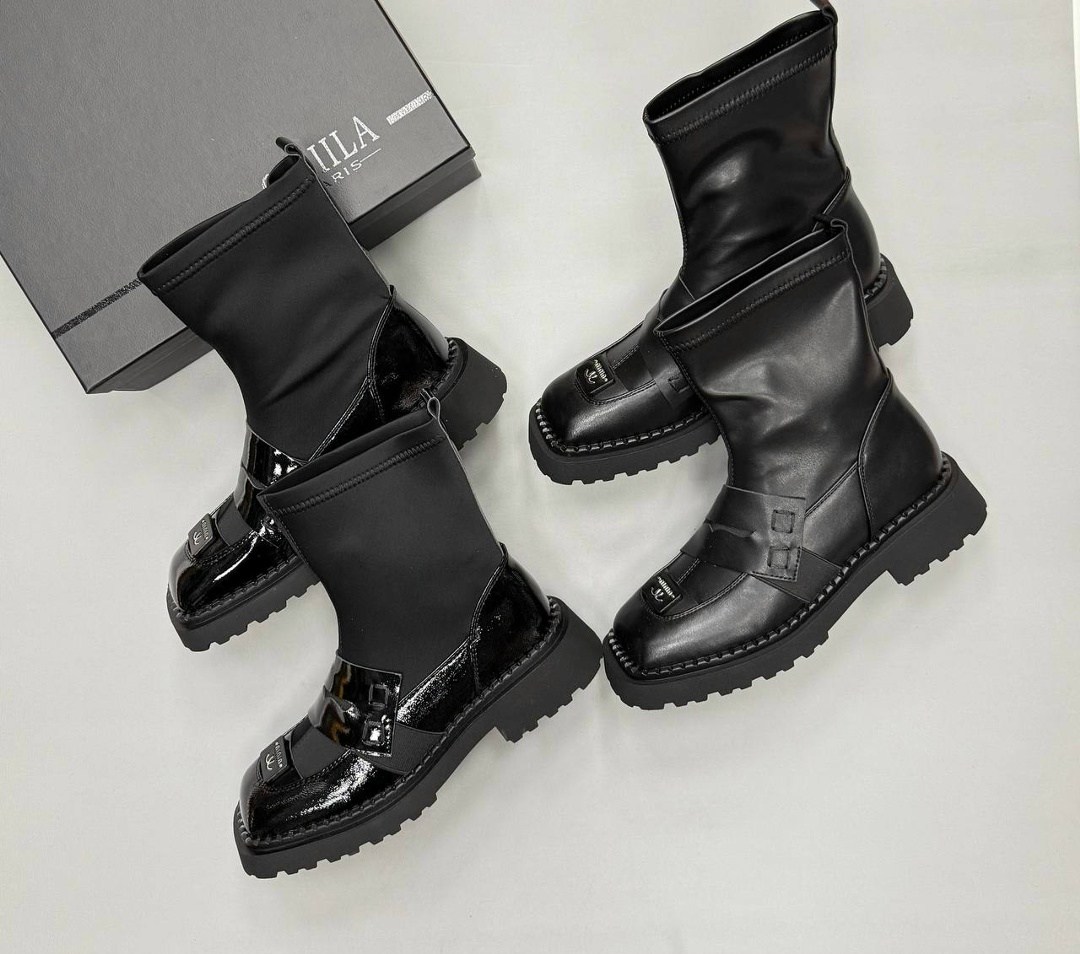 ,chanel (шанель) новые женские осенне-зимние сапоги,короткие сапоги chanel,сапоги chanel,полусапожки шанель