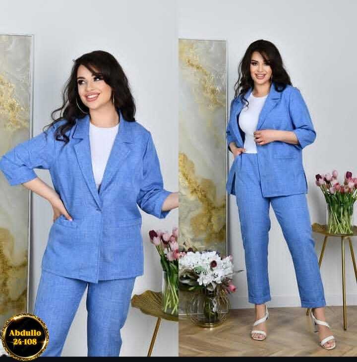 женский брючный костюм двойка,костюм женский льняной брючный,брючной костюм двойка,брючный костюм плюс сайз,костюм двойка брючный летний