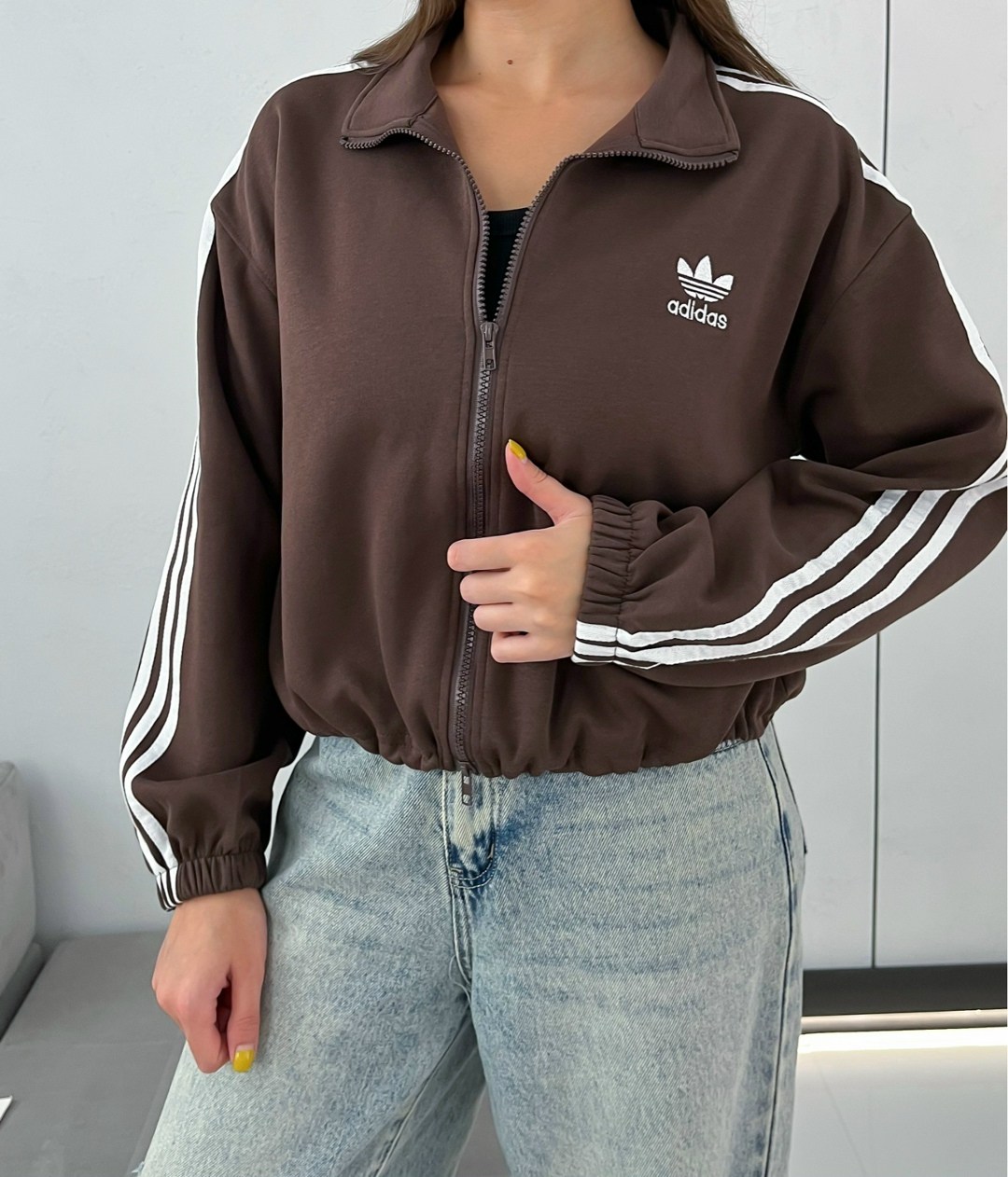 олимпийка адидас серая,женская кофта,толстовка женская,толстовка adidas женская,укороченная олимпийка адидас