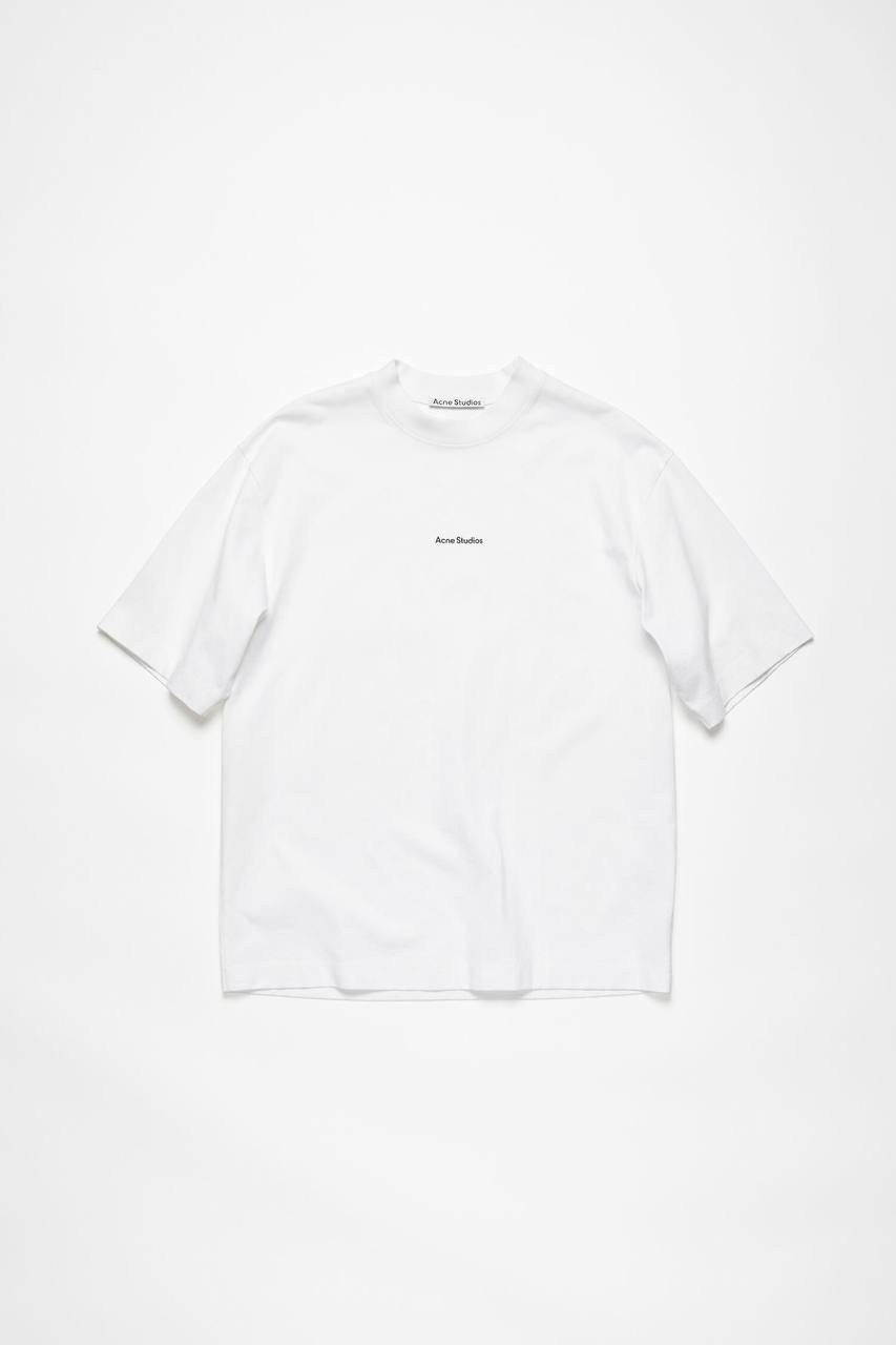 acne studios футболка,свободная футболка,футболка мужская,белая футболка с логотипом,мужская летняя футболка