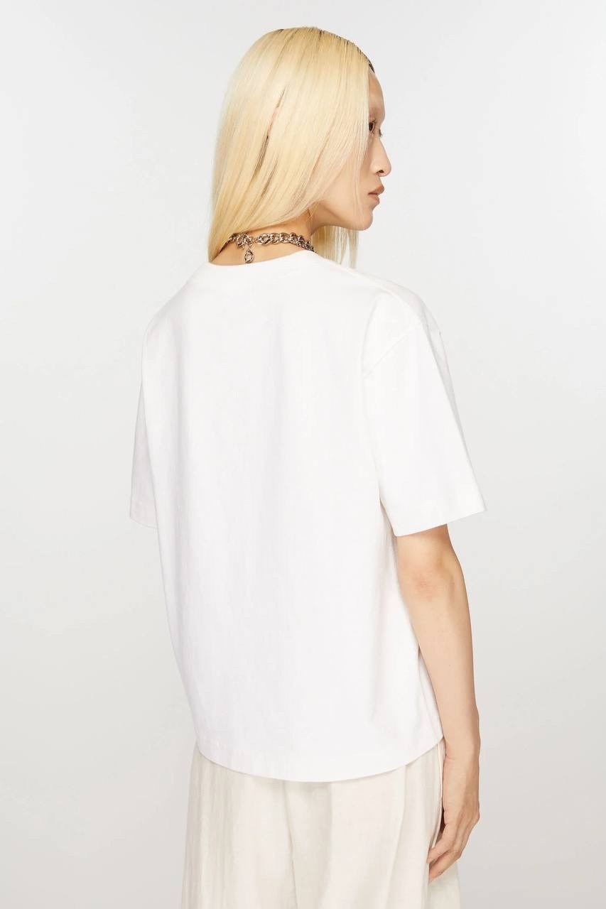 acne studios футболка,свободная футболка,футболка мужская,белая футболка с логотипом,мужская летняя футболка