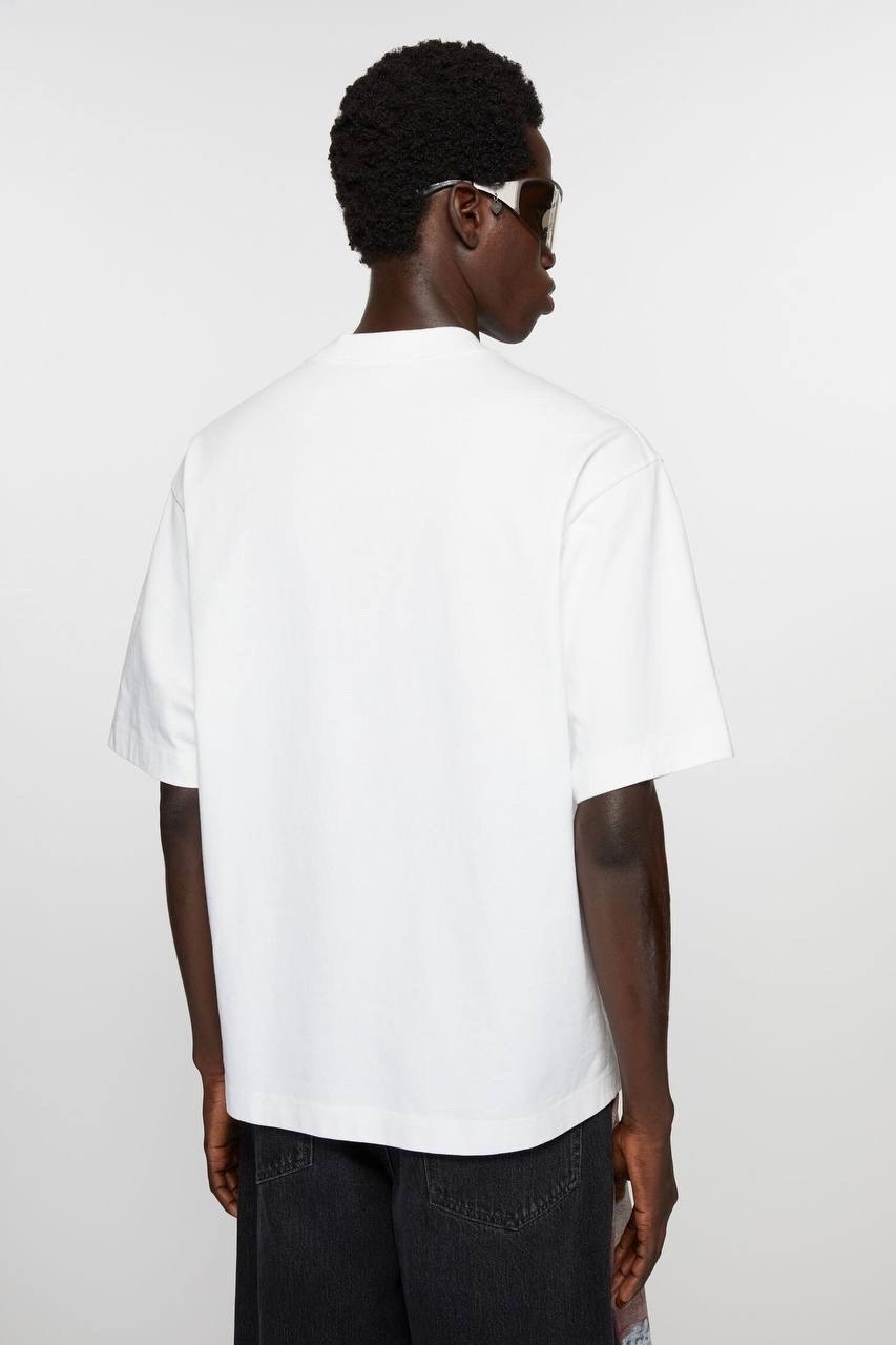 acne studios футболка,свободная футболка,футболка мужская,белая футболка с логотипом,мужская летняя футболка
