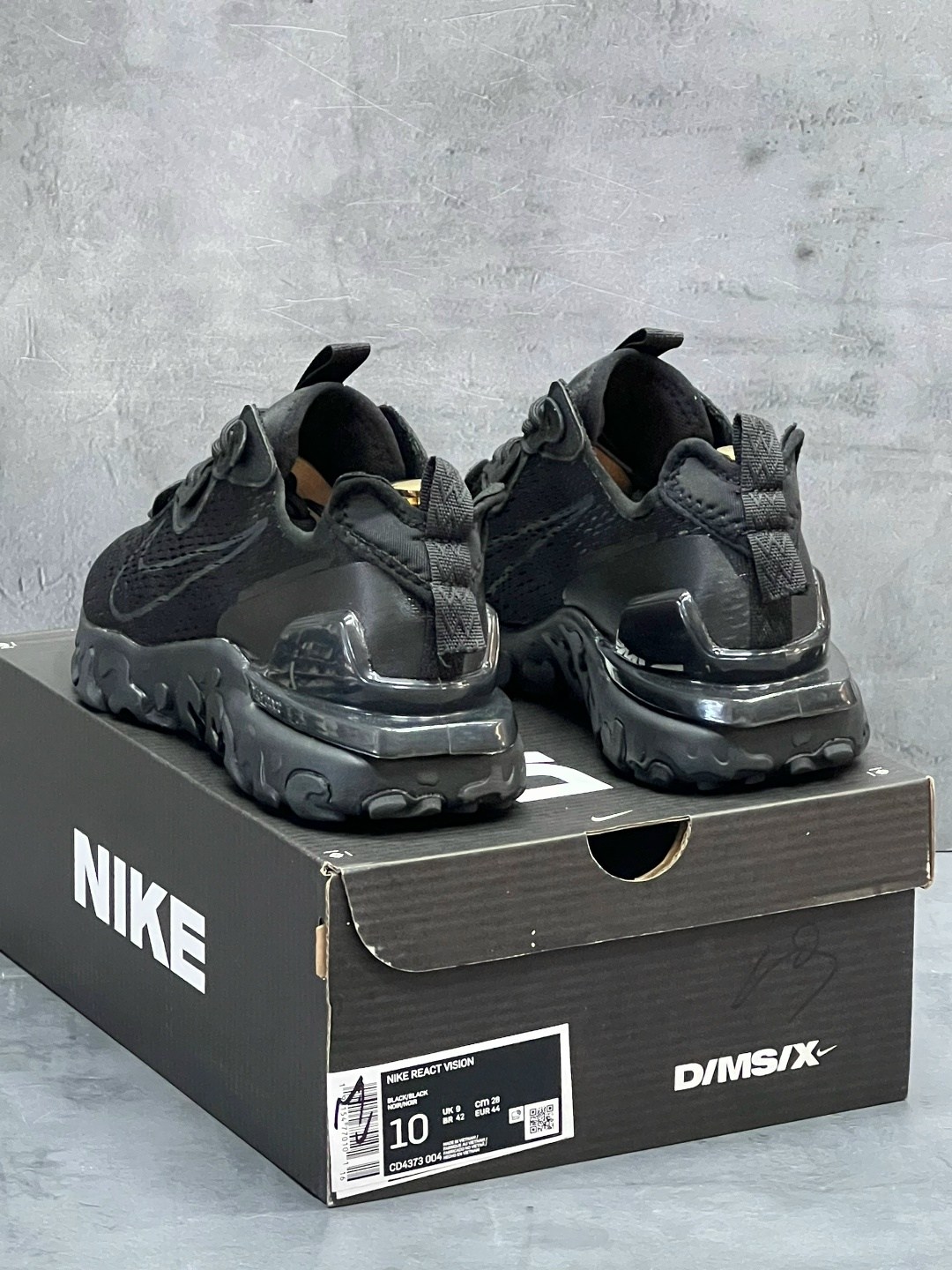 кроссовки nike react vision,черные кроссовки nike react vision,кроссовки nike react vision cd4373-004,кроссовки,nike react vision black