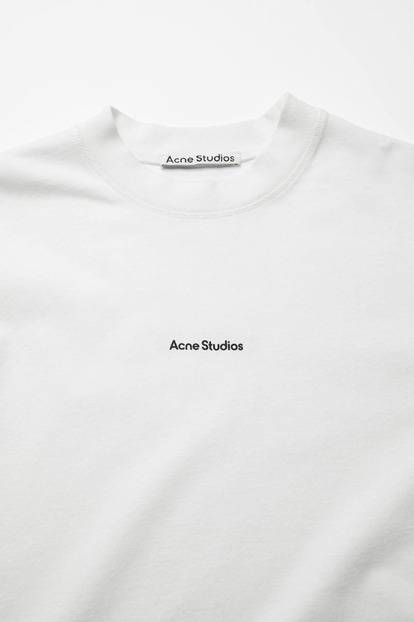 acne studios футболка,свободная футболка,футболка мужская,белая футболка с логотипом,мужская летняя футболка