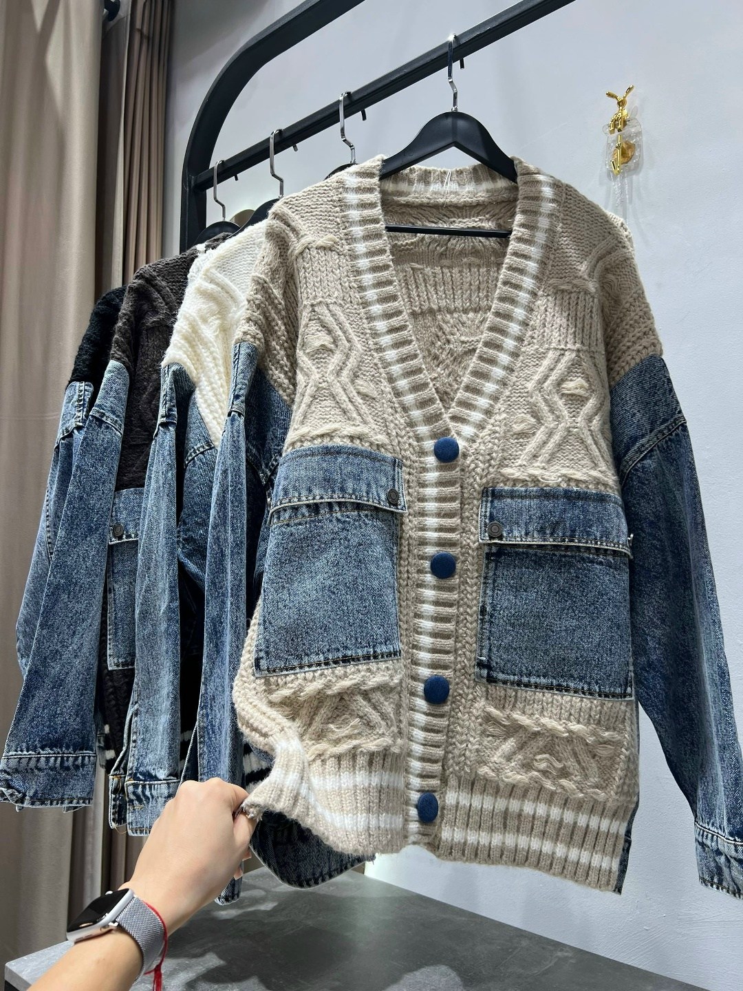 кардиган,кофта кардиган,жакет стильный,кардиган комбинированный,женская кофта