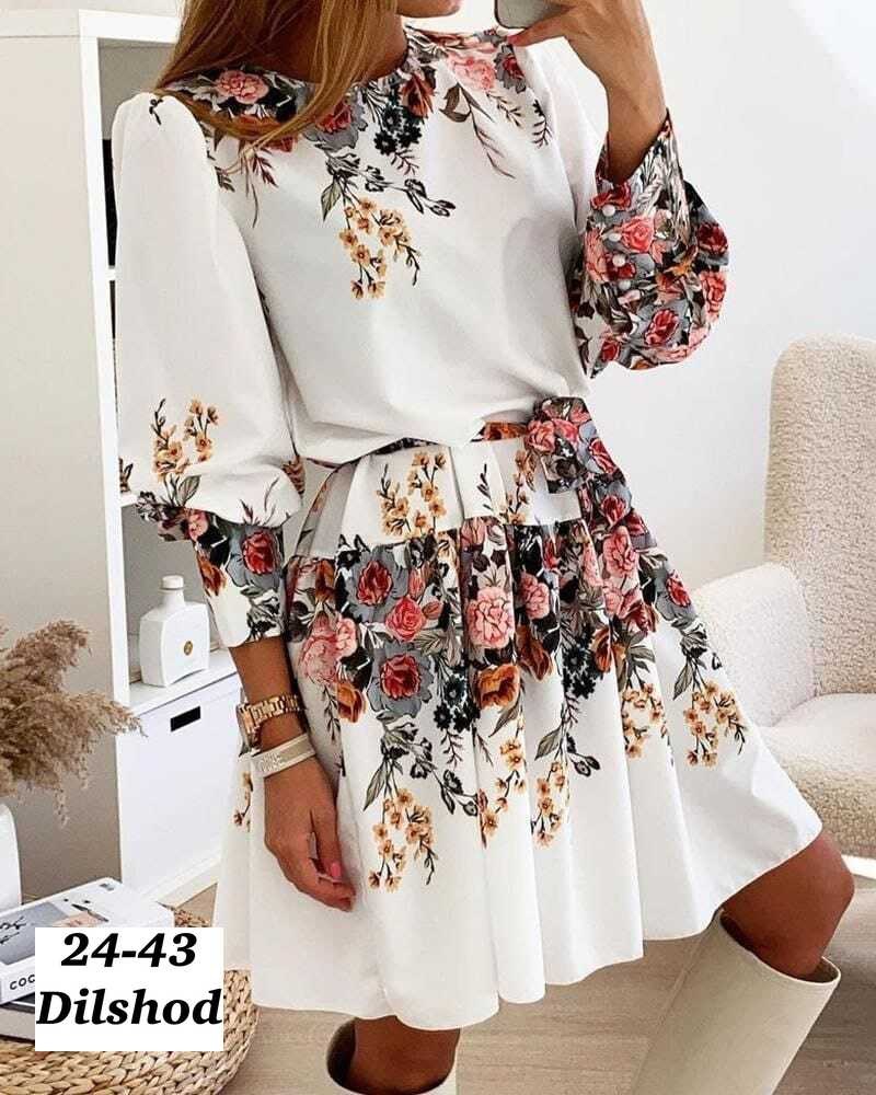 платье женское модное,платья женская,платья ,платье с цветочками, платье