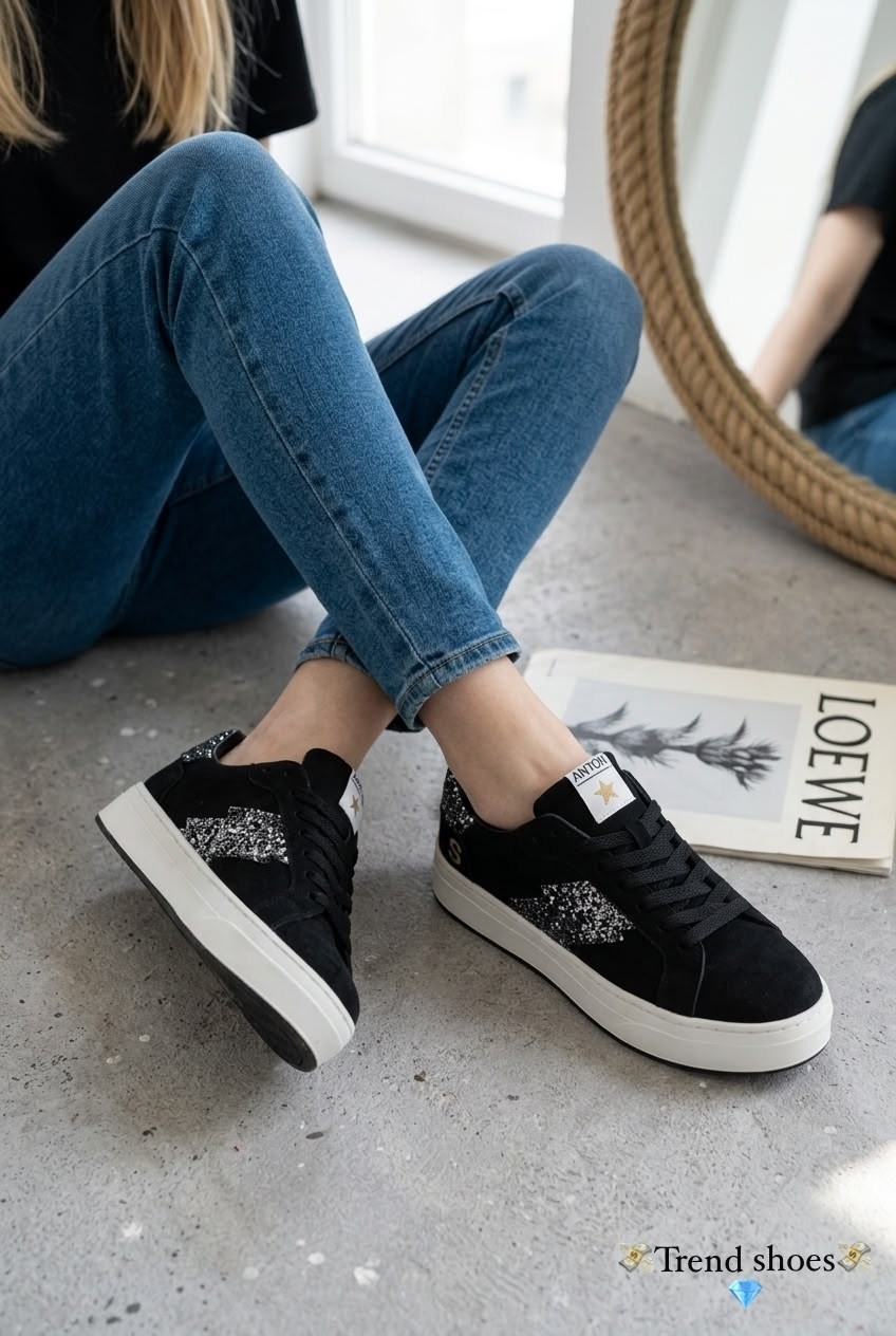 ,кеды hi star с блестками golden goose черный,кеды женские черные,кеды женски,кеды модные