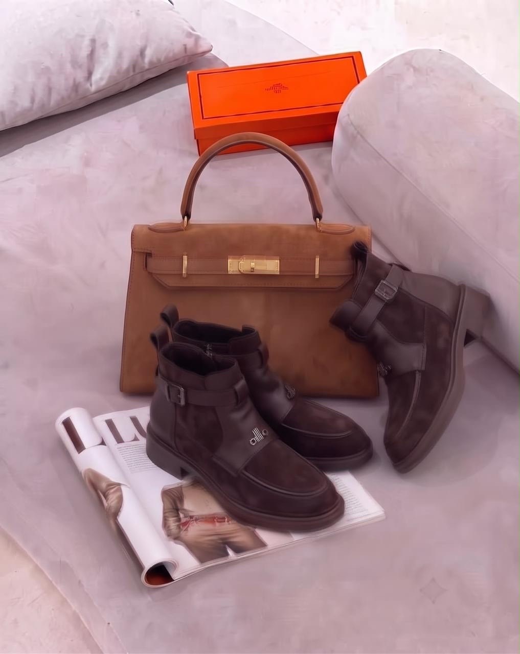 ,замшевые ботинки,ботинки hermes,сумка hermes натуральная замша 22-14,сумка hermes birkin 35-28 см из натуральной замши