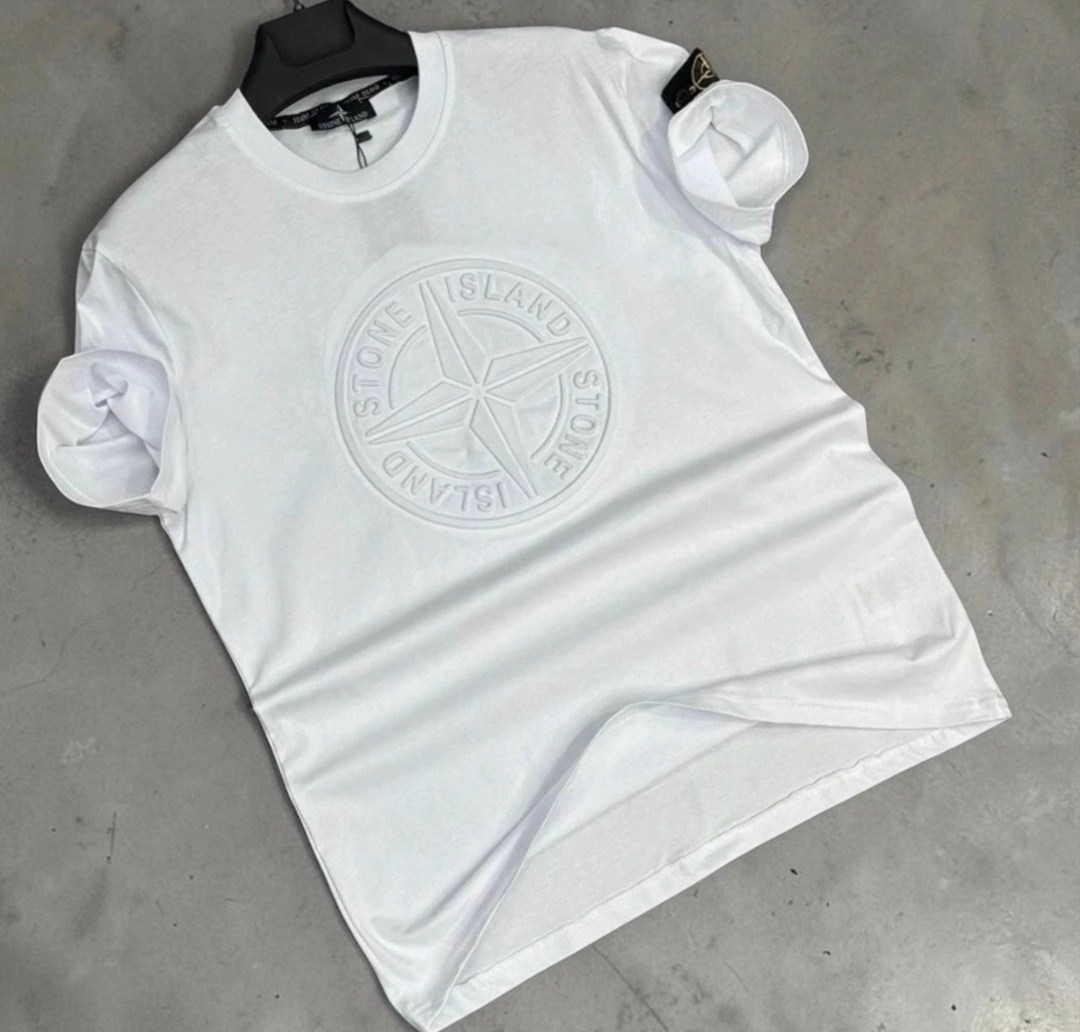 мужские футболки stone island,футболка stone island,футболка stone island 1,стон айленд футболка,футболка мужской stone island белый короткий размер 50