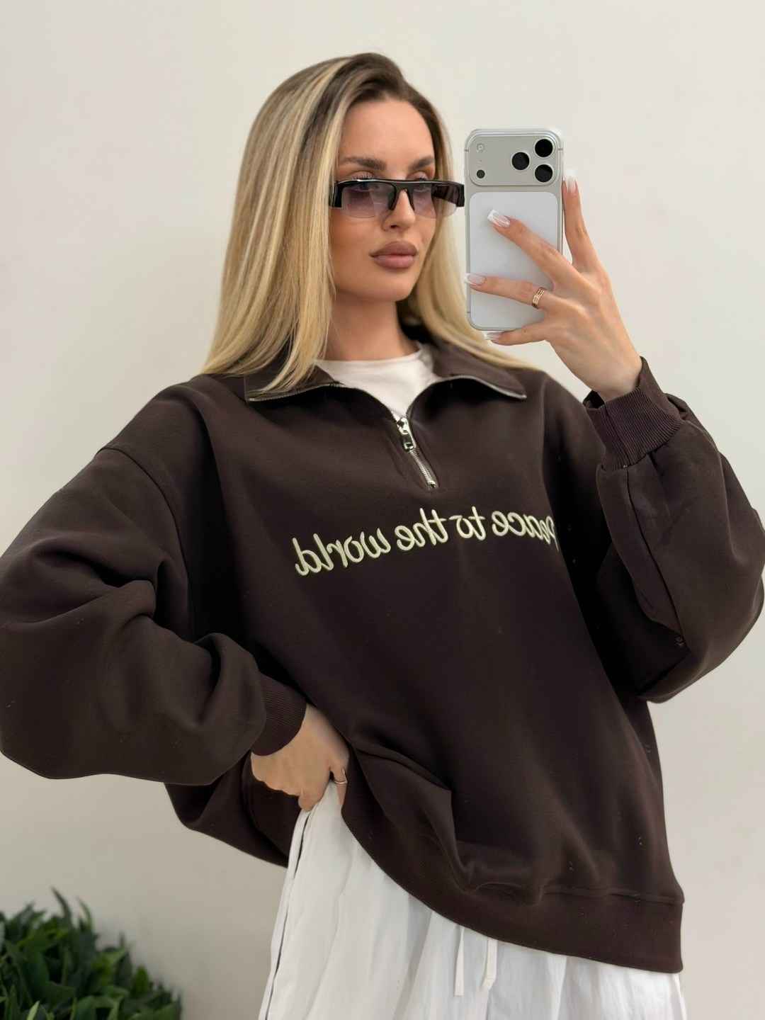 свитшот женская,розовый свитшот,light pink quarter zip sweatshirt,свитшот поло на молнии оверсайз кофта полузамок y2k fussed,свитшот модный