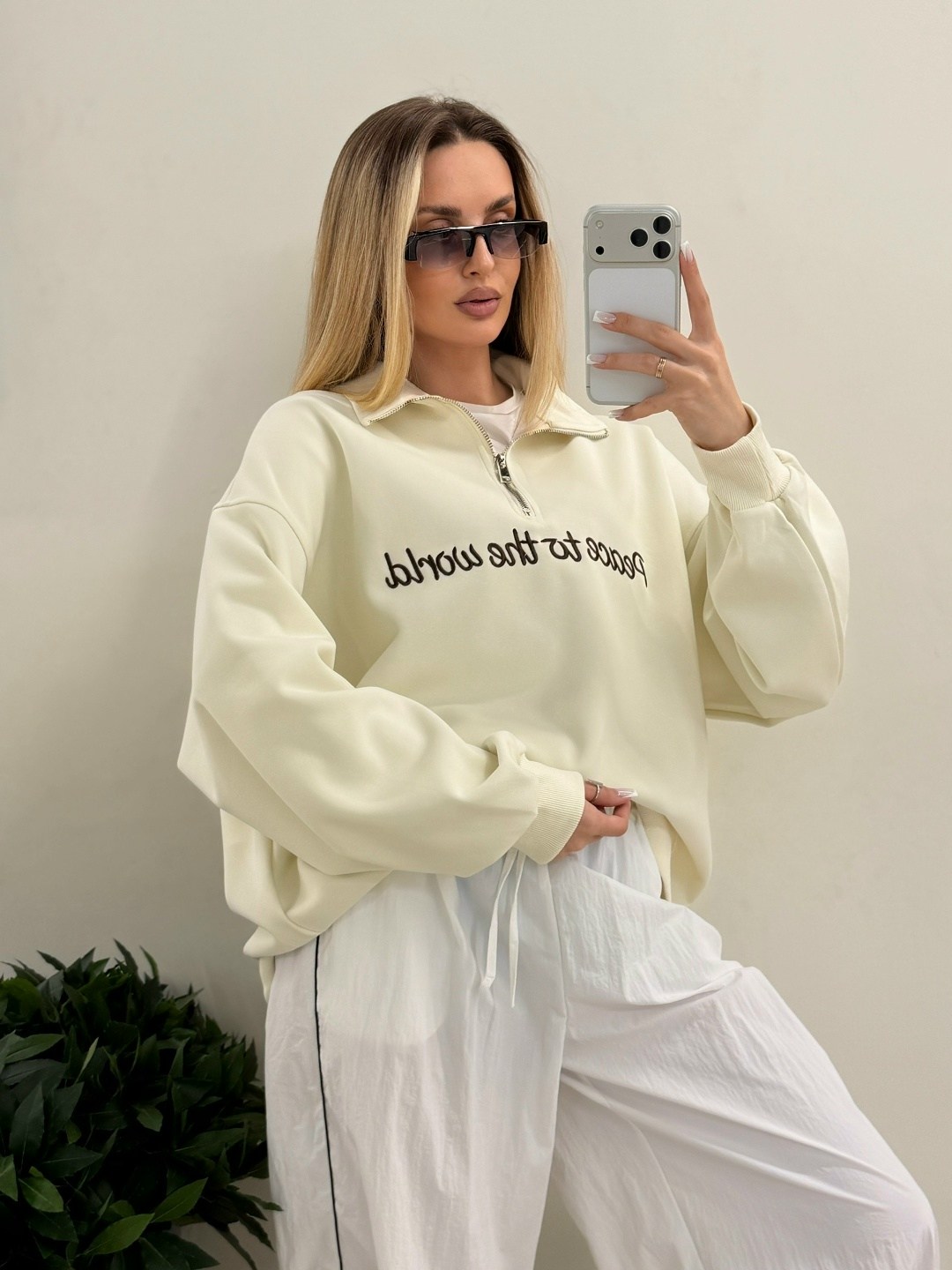 свитшот женская,розовый свитшот,light pink quarter zip sweatshirt,свитшот поло на молнии оверсайз кофта полузамок y2k fussed,свитшот модный