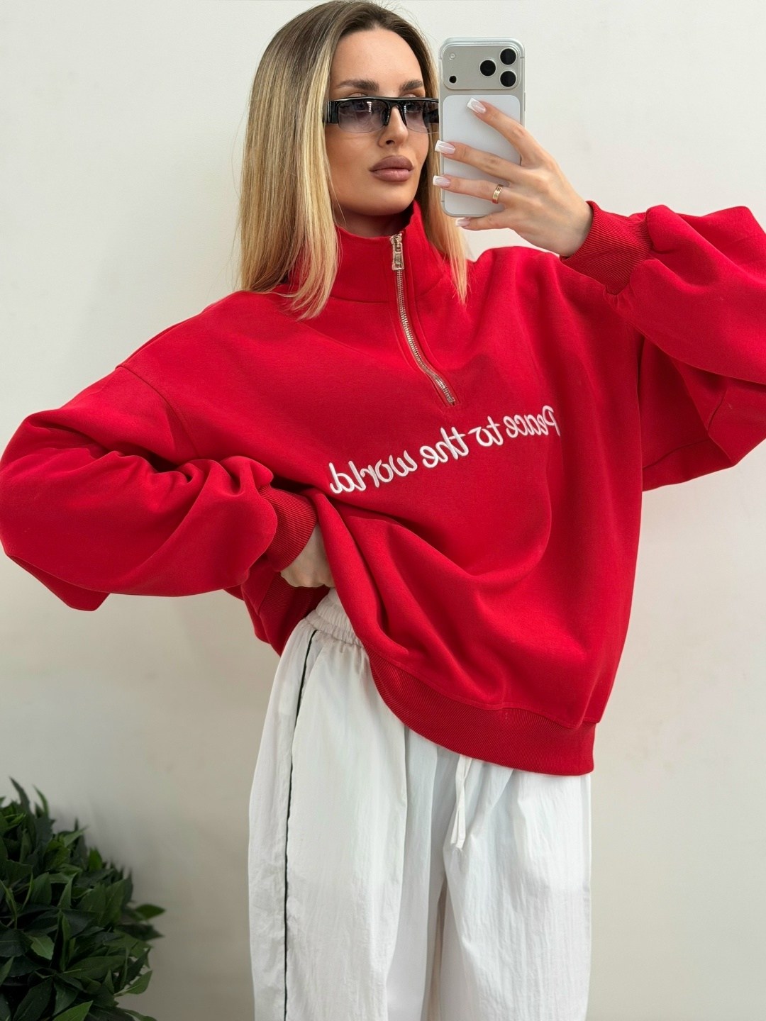 свитшот женская,розовый свитшот,light pink quarter zip sweatshirt,свитшот поло на молнии оверсайз кофта полузамок y2k fussed,свитшот модный