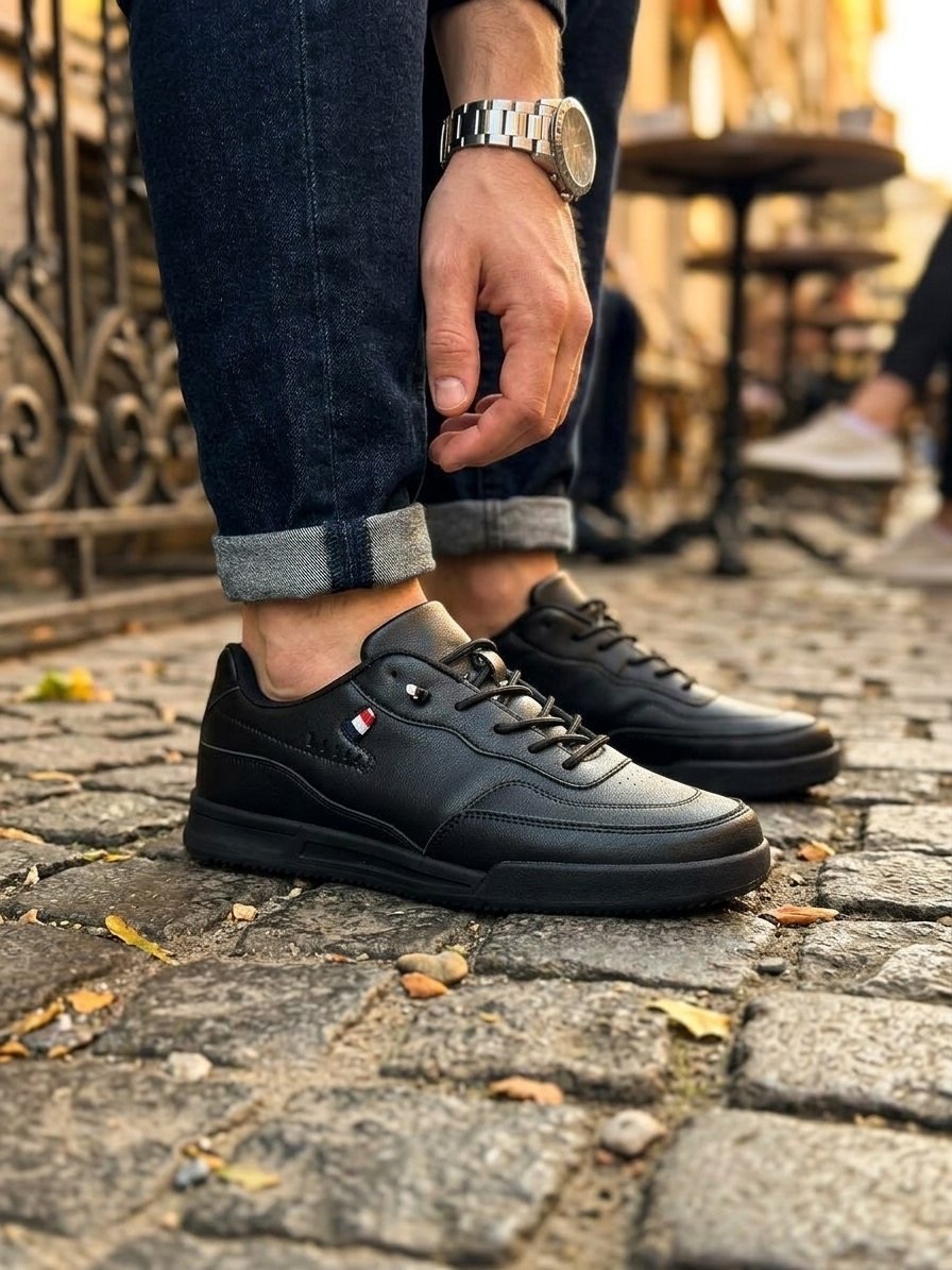 ,кожаные кроссовки,мужские кроссовки,черные кроссовки,кроссовки tommy hilfiger мужские кожаные