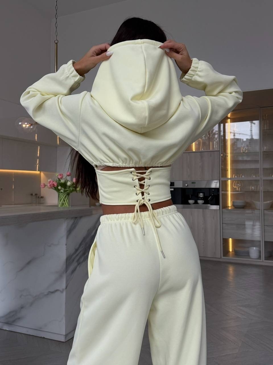 костюм спортивный,спортивный костюм женский,костюм женский,костюм спортивный повседневный,костюм спортивный со штанами палаццо и зип худи micca 362768683