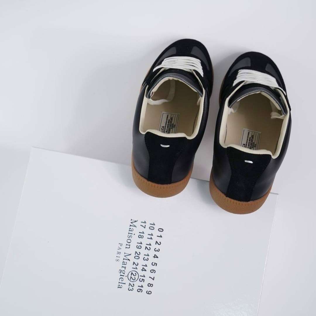 кроссовки maison margiela replica "black/brown",кроссовки maison margiela,кроссовки кожаные maison margiela replica черный,кроссовки maison margiela replica,maison margiela кеды