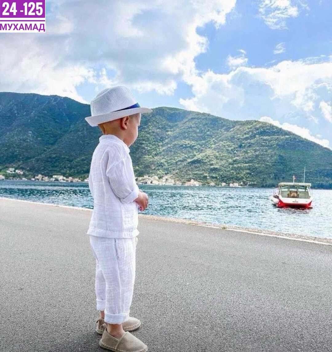 летний костюм для мальчика,костюм для мальчика,летний костюм из муслина для мальчика,летний костюм детский,костюм из муслина детский