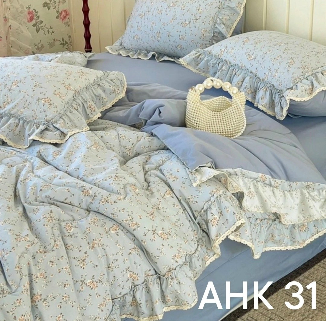 комплект постельного белья,пододеяльник с рюшами,пододеяльник с рюшами и кружевом,комплект постельного белья с одеялом mency,комплект постельного белья с одеялом