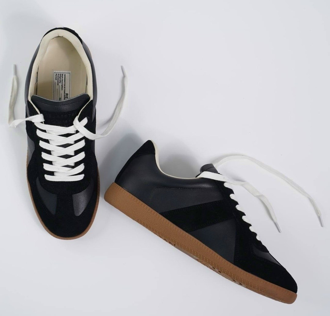 кроссовки maison margiela replica "black/brown",кроссовки maison margiela,кроссовки кожаные maison margiela replica черный,кроссовки maison margiela replica,maison margiela кеды