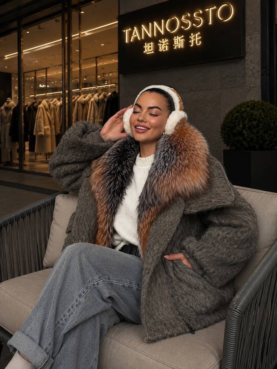 женский пуховик с натуральным мехом max mara premium,зимняя куртка-пальто оверсайз v8oss,пуховики с мехом,пуховики оверсайз,меховая куртка