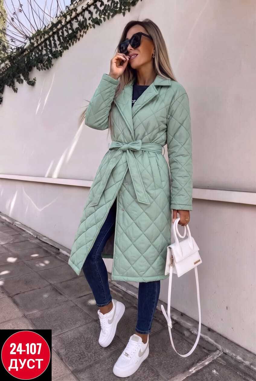 стеганое пальто женское,стеганое пальто,пальто стеганое плащ стеганый куртка женская весна dh fashion,удлиненная куртка,куртка женская