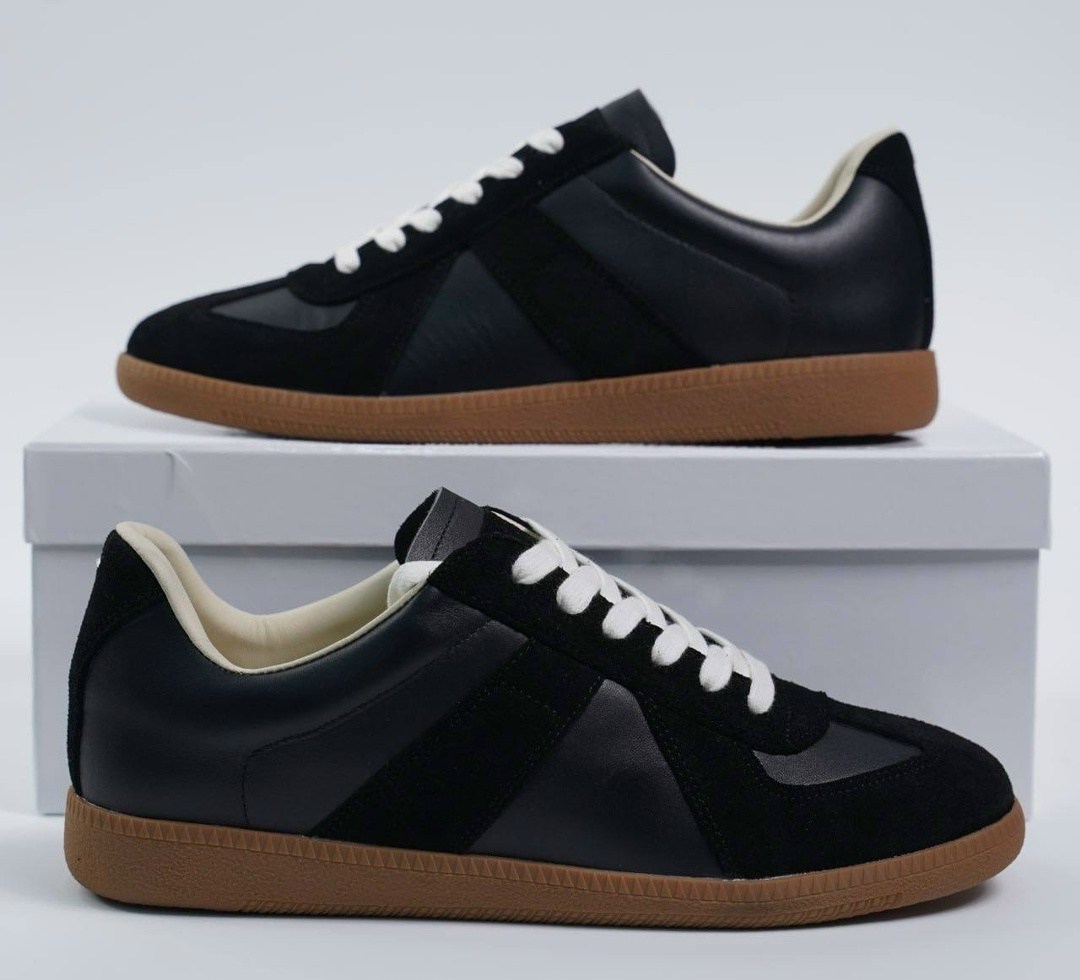 кроссовки maison margiela replica "black/brown",кроссовки maison margiela,кроссовки кожаные maison margiela replica черный,кроссовки maison margiela replica,maison margiela кеды