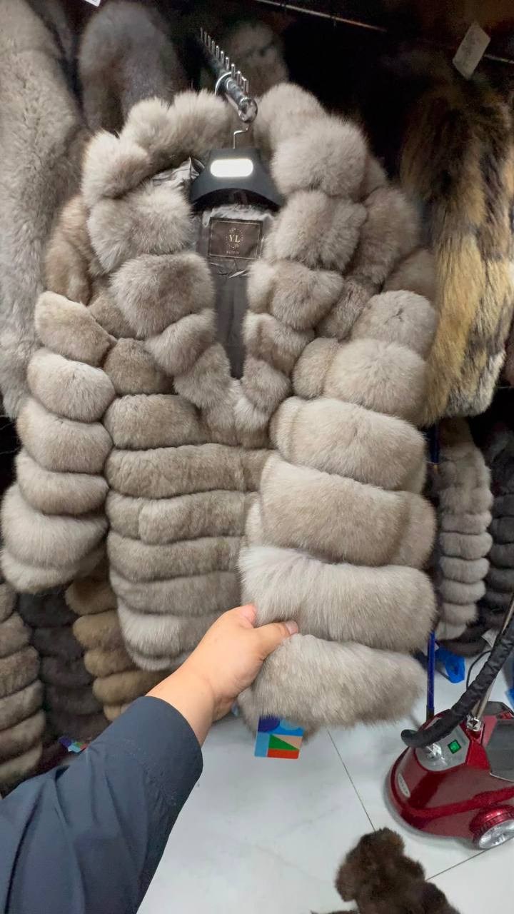 шуба из песца,шуба песец,шубка из меха песца,шуба трансформер из песца,шубка из песца