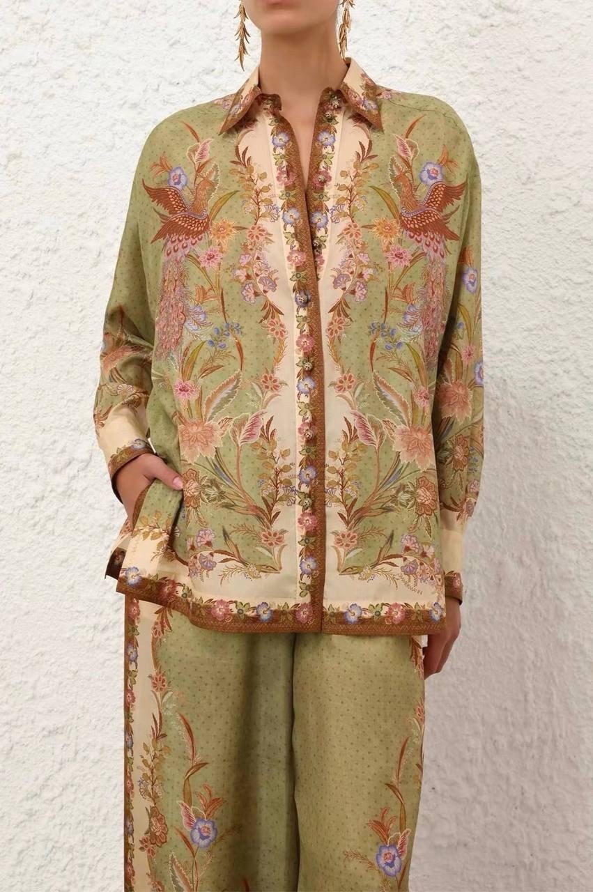 пляжные брюки vero moda с пастельным змеиным принтом,костюм с брюками,шелковые брюки,брюки с принтом