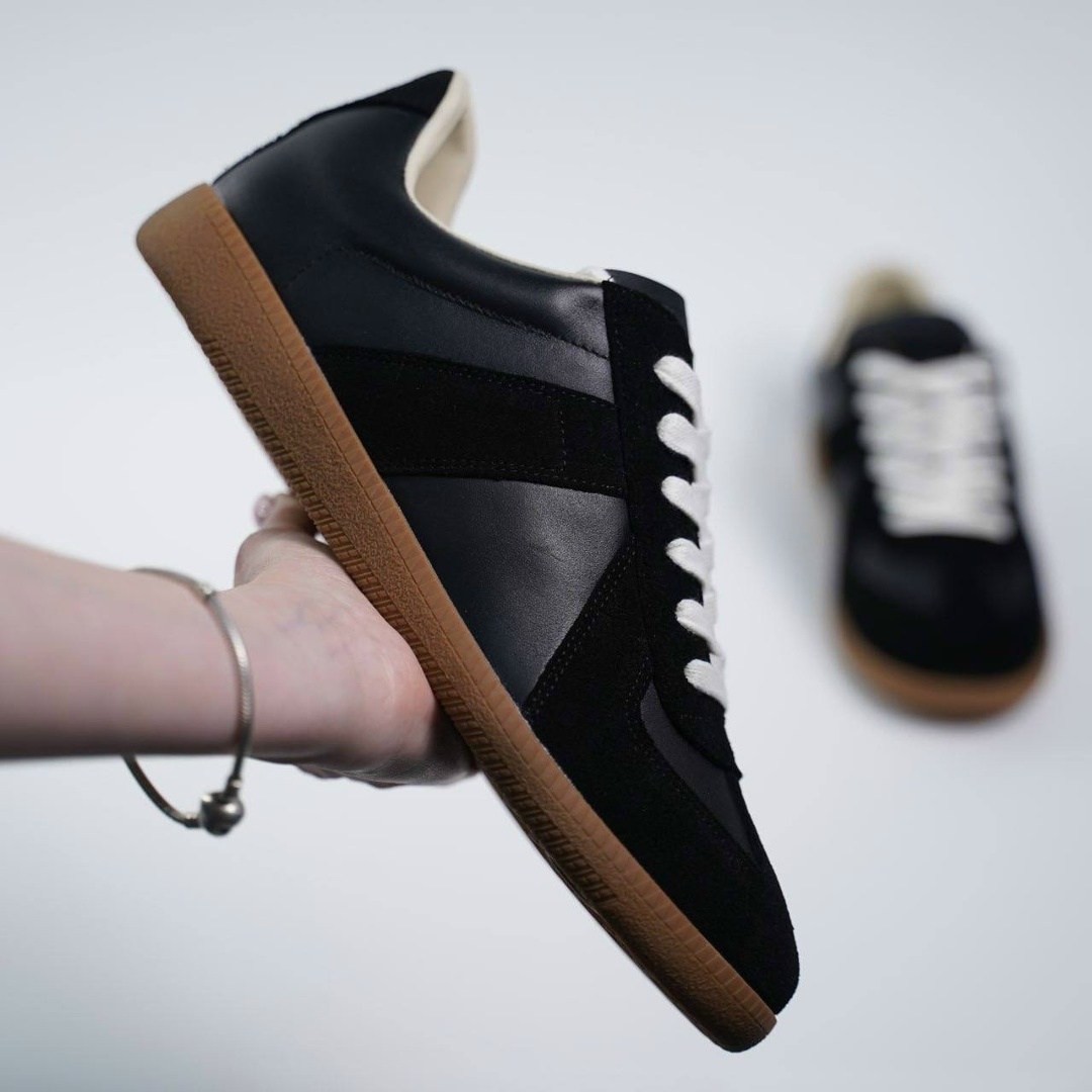 кроссовки maison margiela replica "black/brown",кроссовки maison margiela,кроссовки кожаные maison margiela replica черный,кроссовки maison margiela replica,maison margiela кеды