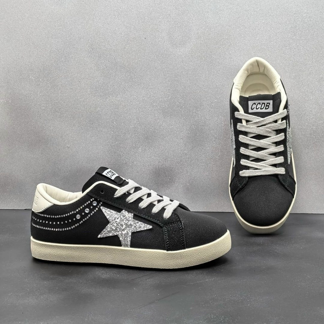 кеды hi star с блестками golden goose черный,кеды super-star с блестками golden goose черный,golden goose hi star glitter suede sneakers black,кроссовки со звездами,golden goose кеды hi star черный