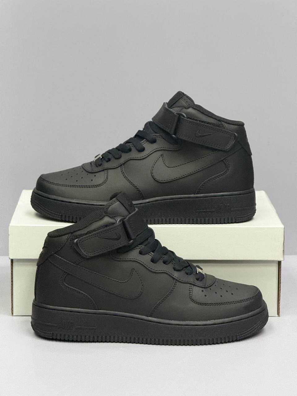 кроссовки nike air force 1 mid "black",nike air force 1 mid "black",зимние кроссовки nike air force 1 mid,мужские кроссовки nike air force 1 mid 07 315123-001 (чёрный),nike air force 1 mid