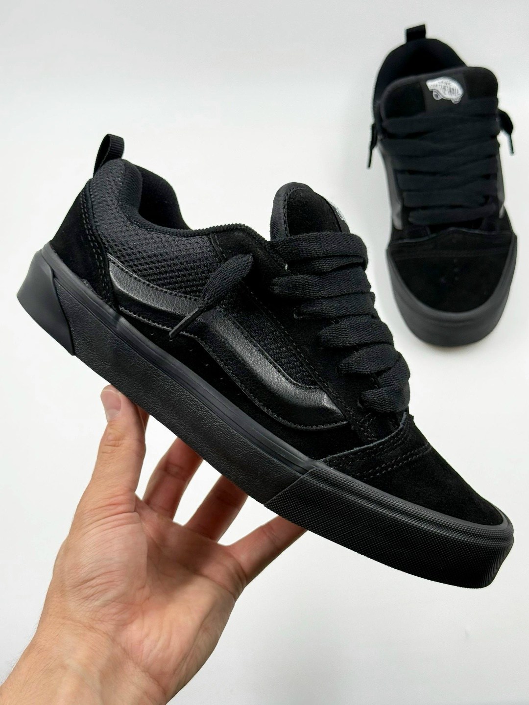 ,черные кроссовки,vans knu skool,кроссовки vans,кеды мужские vans knu skool черные