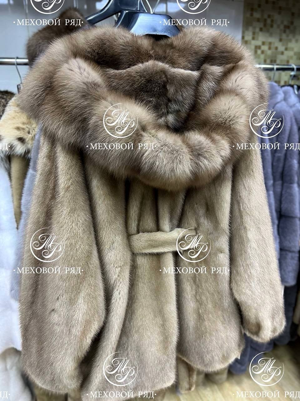 шубка из меха импортной норки цвет пастель капюшон,шуба норковая с капюшоном из куницы "кимоно",шуба норка,шуба,норковая шуба с капюшоном из меха натуральной куницы